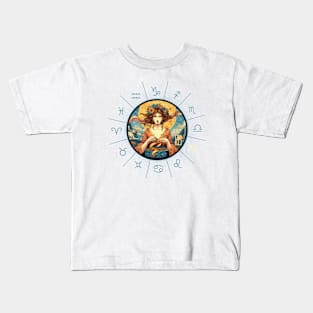 ZODIAC Virgo - Astrological VIRGO - VIRGO - ZODIAC sign - Van Gogh style - 10 Kids T-Shirt